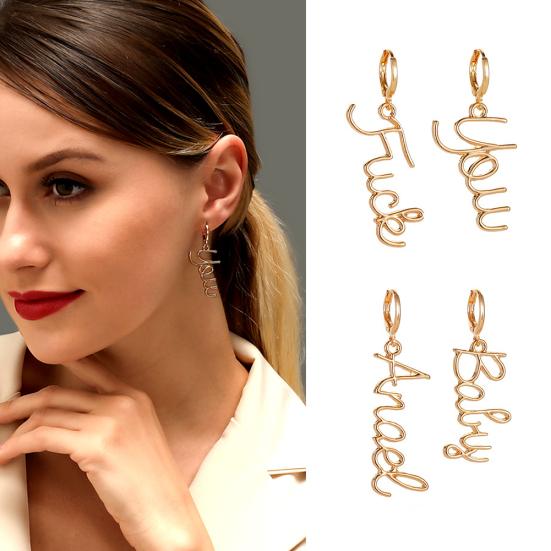 Женские асимметричные серьги с надписью Angel Baby Fuck You, висячие серьги, ювелирные изделия
Женские асимметричные серьги с надписью Angel Baby Fuck You, висячие серьги, ювелирные изделия