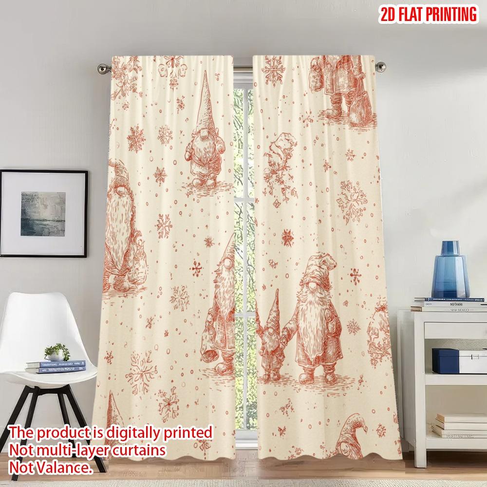 Set Of 2 Flat Printing Merry Christmas Curtains Gnomes Snowflakes Santa Digital Printed Polyester Drapes Festive Curtain W100*H70(CM)-Hooks&2PCS
Set Of 2 Flat Printing Merry Christmas Curtains Gnomes Snowflakes Santa Digital Printed Polyester Drapes Festive Curtain W100*H70(CM)-Hooks&2PCS