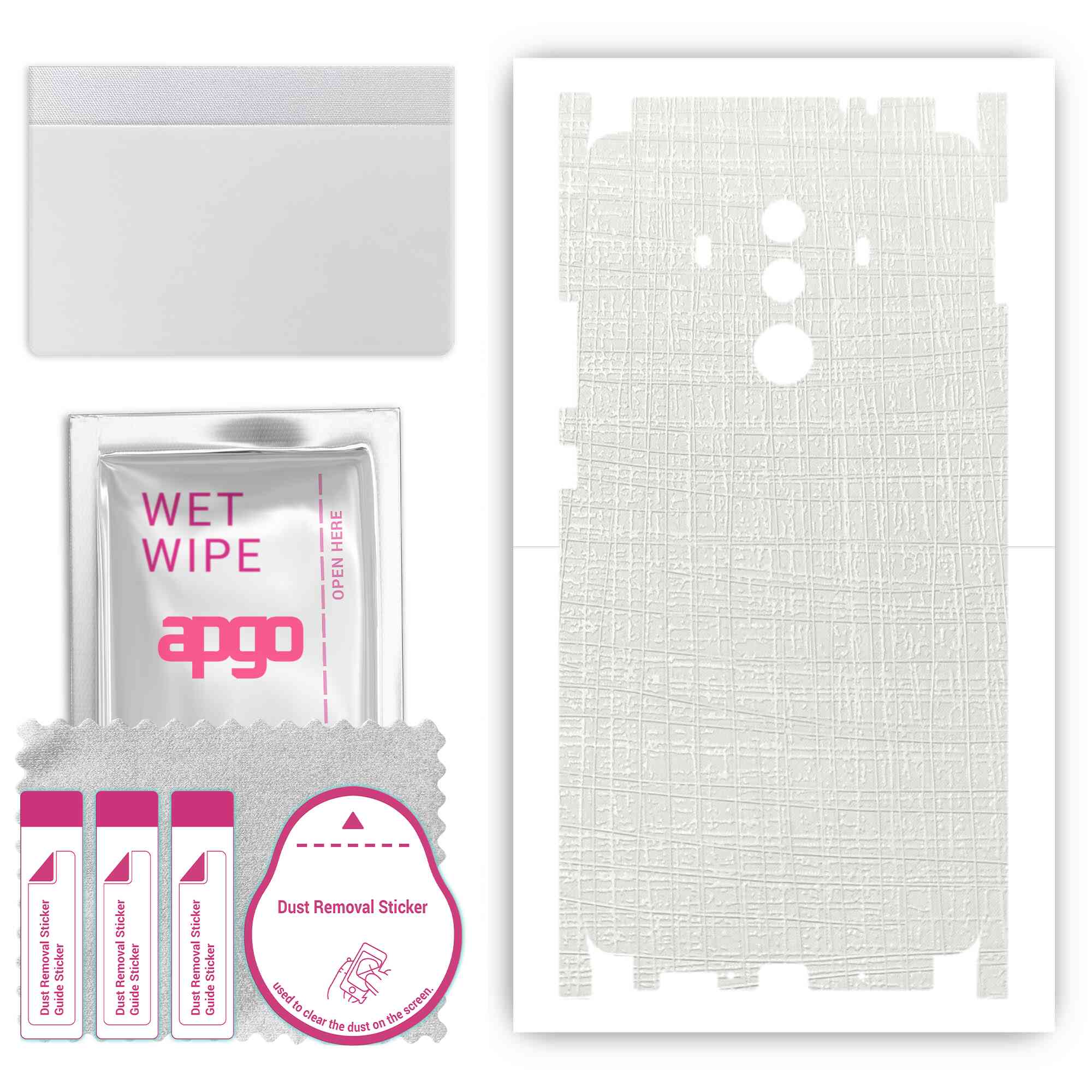 apgo Protective Skin Sticker for the back+sides compatible with Huawei Mate 10 Pro, Full Wrap Film, Foil, Vinyl - Pattern White Fabric
apgo Protective Skin Sticker for the back+sides compatible with Huawei Mate 10 Pro, Full Wrap Film, Foil, Vinyl - Pattern White Fabric