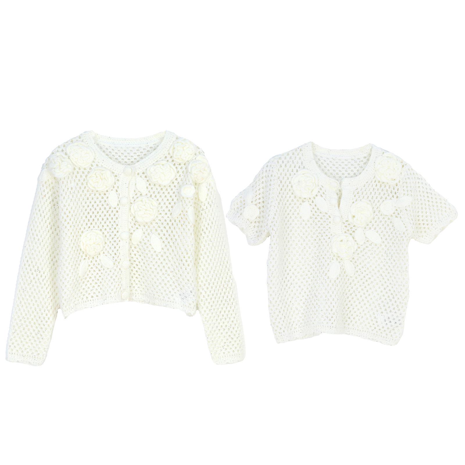French V-Neck Crochet Hollow Out Women s Cardigan: Loose, Lazy Style, Short Sleeve, Thin Pullover Sweater Medium
French V-Neck Crochet Hollow Out Women s Cardigan: Loose, Lazy Style, Short Sleeve, Thin Pullover Sweater Medium