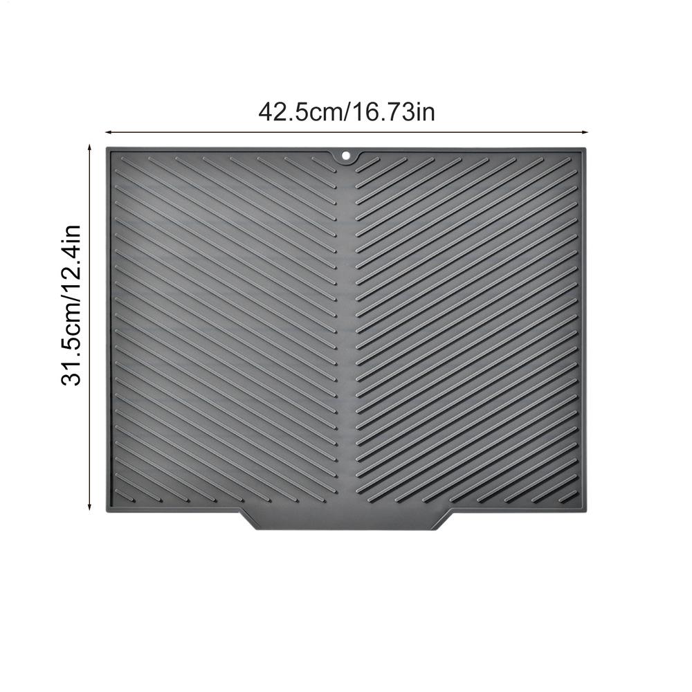 Silicone Dish Drying MatCollapsible Trifold Large Silicone Drying Mat Silicone Mats for Kitchen Counter Dish Drying Mat AS PICTURE темно-сірий
Silicone Dish Drying MatCollapsible Trifold Large Silicone Drying Mat Silicone Mats for Kitchen Counter Dish Drying Mat AS PICTURE темно-сірий