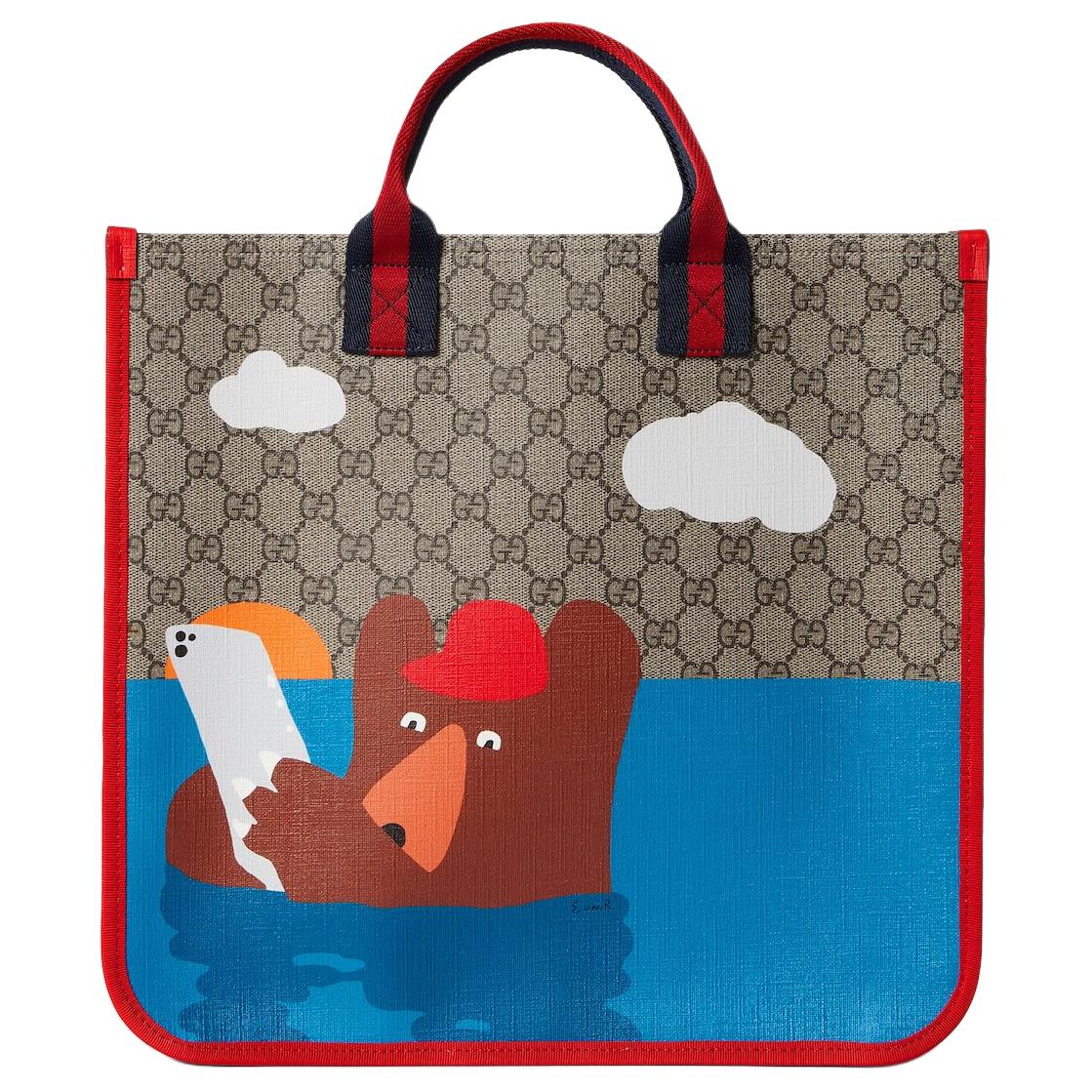 Gucci GG Supreme Canvas Bear Print Top Handle Tote Bag For Unisex Daily Use Basic Set (Bag+Dust Bag)
Gucci GG Supreme Canvas Bear Print Top Handle Tote Bag For Unisex Daily Use Basic Set (Bag+Dust Bag)