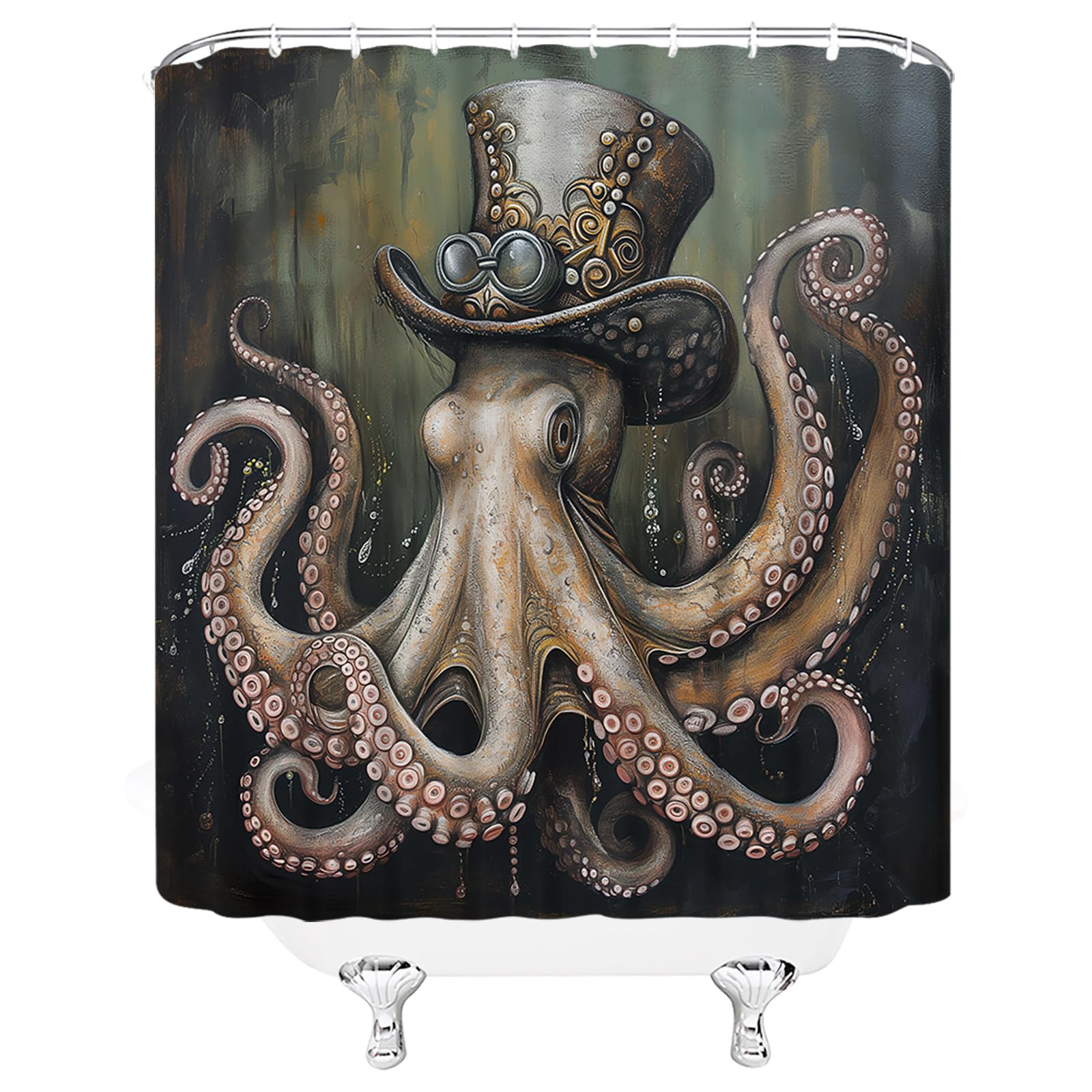 Gctnbjl Octopus Shower Curtain Funny Karken Tentacles Nautical Animal Abstract Brown Bathroom Home Curtain With Hooks,70X70 Inch W60H190(CM)-1 Pcs
Gctnbjl Octopus Shower Curtain Funny Karken Tentacles Nautical Animal Abstract Brown Bathroom Home Curtain With Hooks,70X70 Inch W60H190(CM)-1 Pcs
