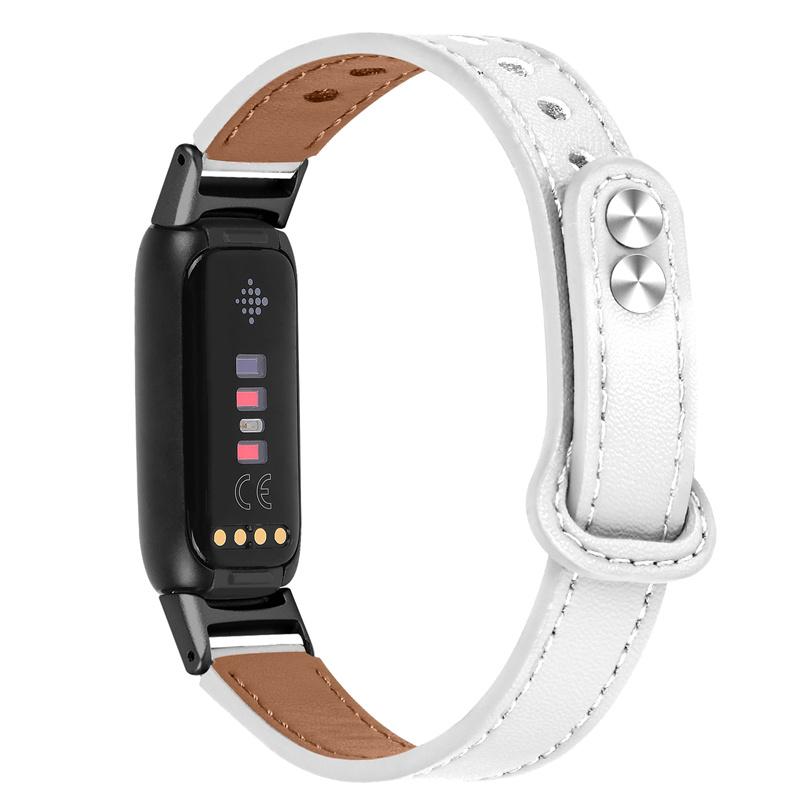 For Fitbit Luxe Soft Top Layer Cowhide Watch Strap Replacement Wrist Band with Double Rivet,Black Connector White
For Fitbit Luxe Soft Top Layer Cowhide Watch Strap Replacement Wrist Band with Double Rivet,Black Connector White