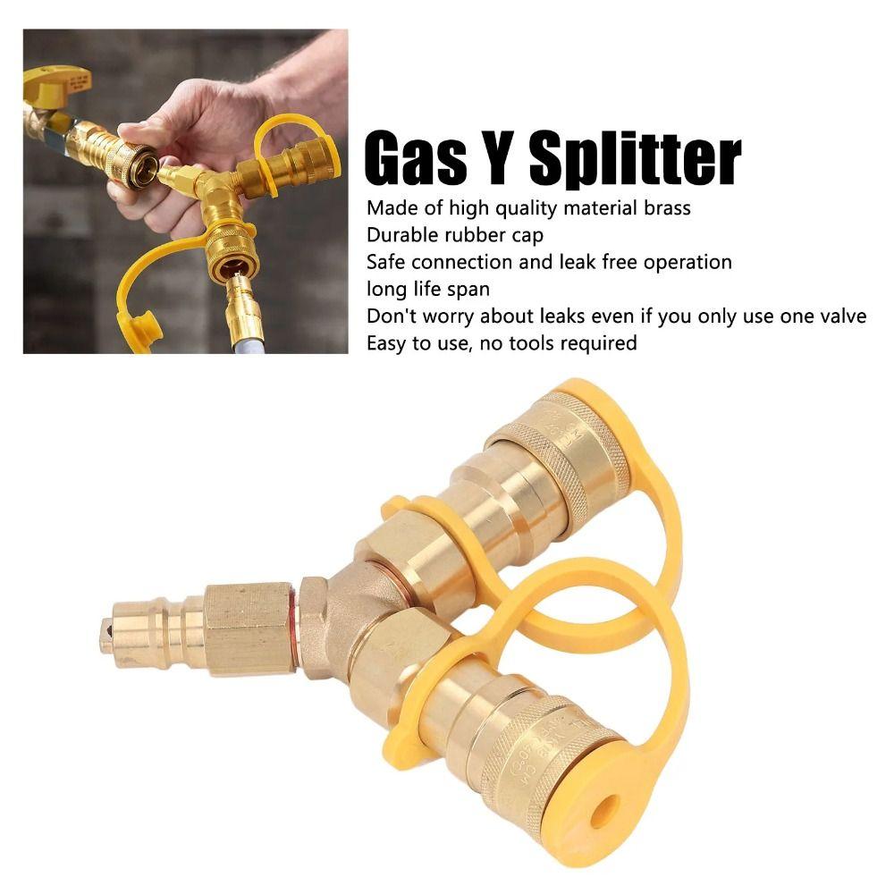 Brass Natural Gas Y Splitter 3/8 Inch Natural Gas Quick Connect Fittings Gasoline Tanks 3/8 Inch
Brass Natural Gas Y Splitter 3/8 Inch Natural Gas Quick Connect Fittings Gasoline Tanks 3/8 Inch