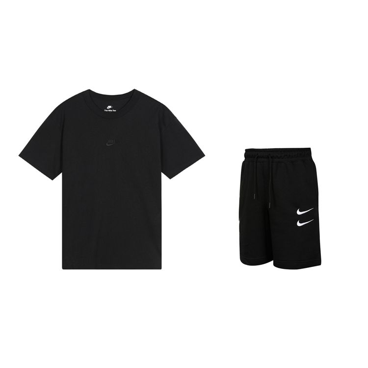 Nike Уличный однотонный топ с круглым вырезом и короткими рукавами и эластичные шорты, повседневный спортивный комплект для мужчин, черный DO7393-010+DB4958-010 M
Nike Уличный однотонный топ с круглым вырезом и короткими рукавами и эластичные шорты, повседневный спортивный комплект для мужчин, черный DO7393-010+DB4958-010 M