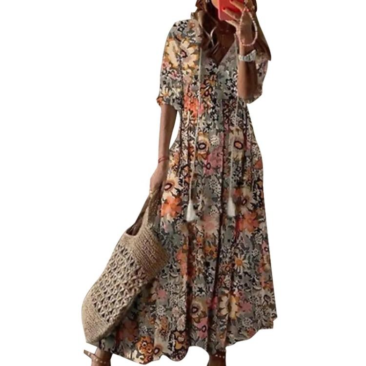 Богемное Свободное Макси-платье Женское V-образный вырез Длинное Летнее Пляжное Сарафан для Путешествий M коричневый
Богемное Свободное Макси-платье Женское V-образный вырез Длинное Летнее Пляжное Сарафан для Путешествий M коричневый