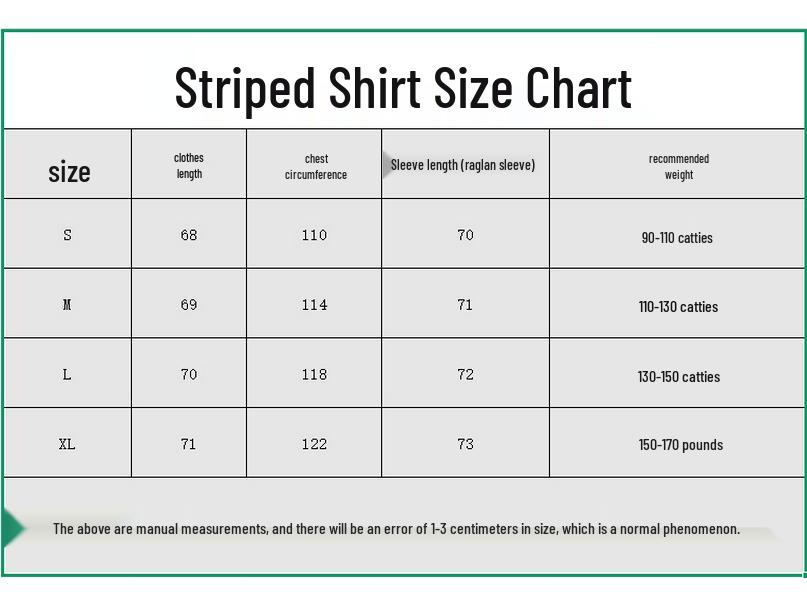 Women s Japanese-Style Striped Raglan Sleeve Shirt - Trendy, Loose, and Versatile for Spring and Autumn XL (150-170 lbs)
Women s Japanese-Style Striped Raglan Sleeve Shirt - Trendy, Loose, and Versatile for Spring and Autumn XL (150-170 lbs)
