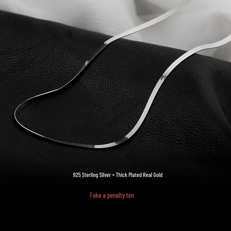 Элегантное колье-цепочка из стерлингового серебра 925 пробы «Змеиная кость» - Женское минималистичное украшение на ключицу 925 Silver
Элегантное колье-цепочка из стерлингового серебра 925 пробы «Змеиная кость» - Женское минималистичное украшение на ключицу 925 Silver