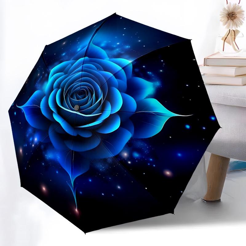 1pc Blue Rose Print Automatic Folding Umbrella - 8-Rib Durable Iron Frame, Compact Portable for Daily Travel yy251205047
1pc Blue Rose Print Automatic Folding Umbrella - 8-Rib Durable Iron Frame, Compact Portable for Daily Travel yy251205047