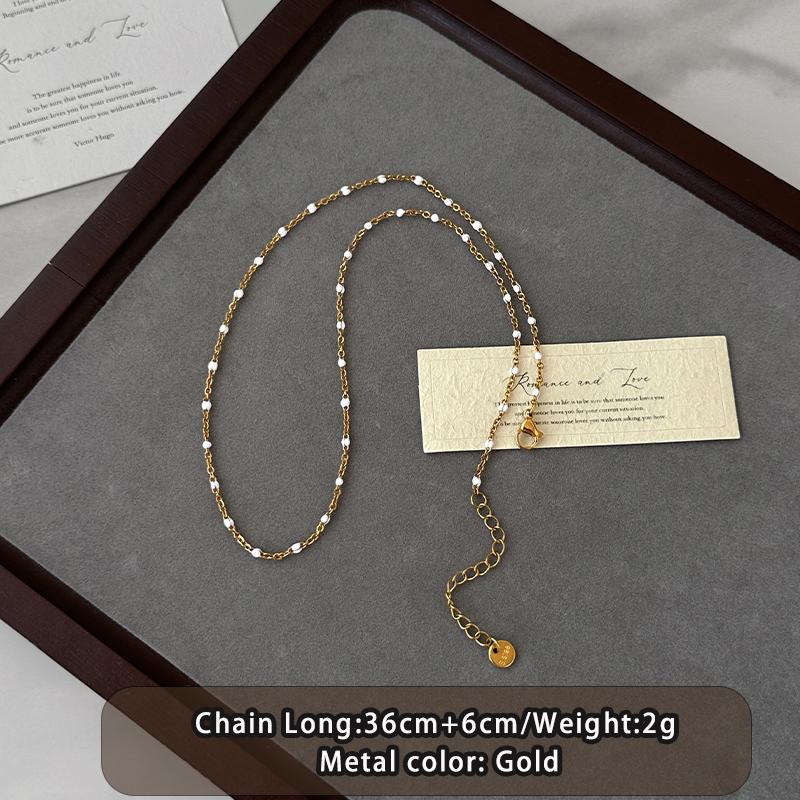 Gold Color Stainless steel Chain Bead Round Pendant Double-layer Necklace For Women Trendy Jewelry Christmas Fashion Accessories
Gold Color Stainless steel Chain Bead Round Pendant Double-layer Necklace For Women Trendy Jewelry Christmas Fashion Accessories