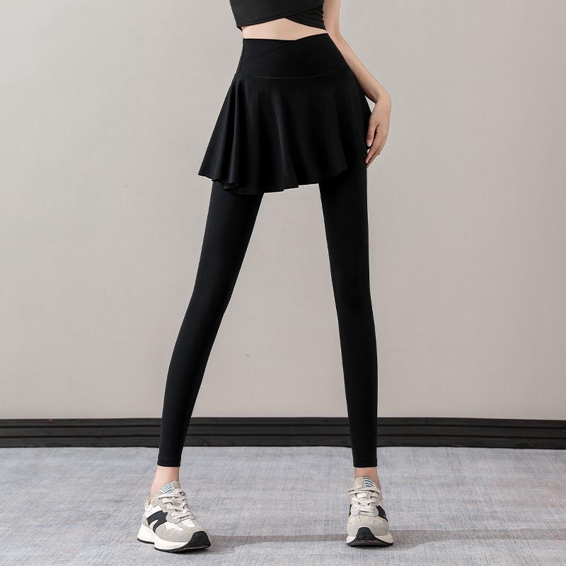 Женские быстросохнущие брюки для йоги с юбкой для бега, фитнеса и пеших прогулок - маленького размера, осенне-зимние L
Женские быстросохнущие брюки для йоги с юбкой для бега, фитнеса и пеших прогулок - маленького размера, осенне-зимние L