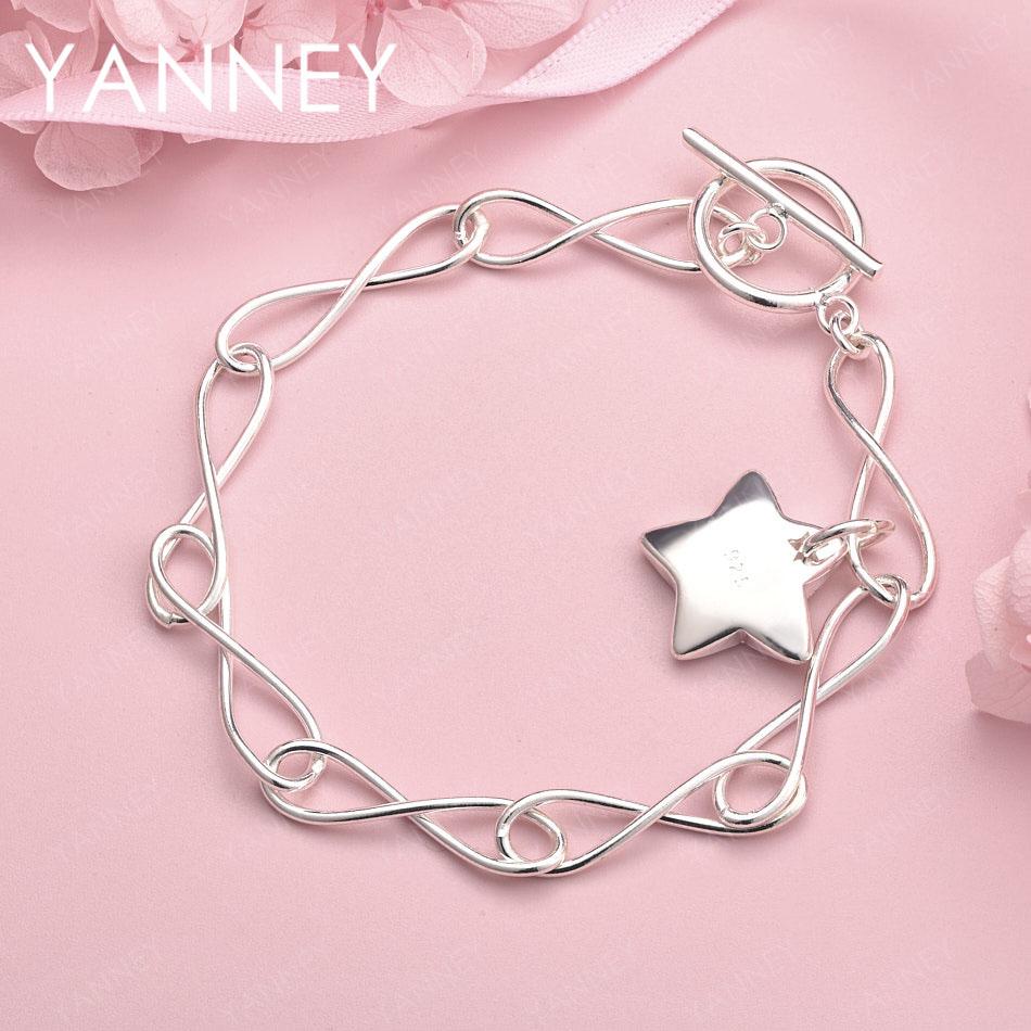 925 Sterling Silver 8-inch Delicate Star Bracelet for Women, Wedding Party Jewelry, Fashion Gift Accessories
925 Sterling Silver 8-inch Delicate Star Bracelet for Women, Wedding Party Jewelry, Fashion Gift Accessories