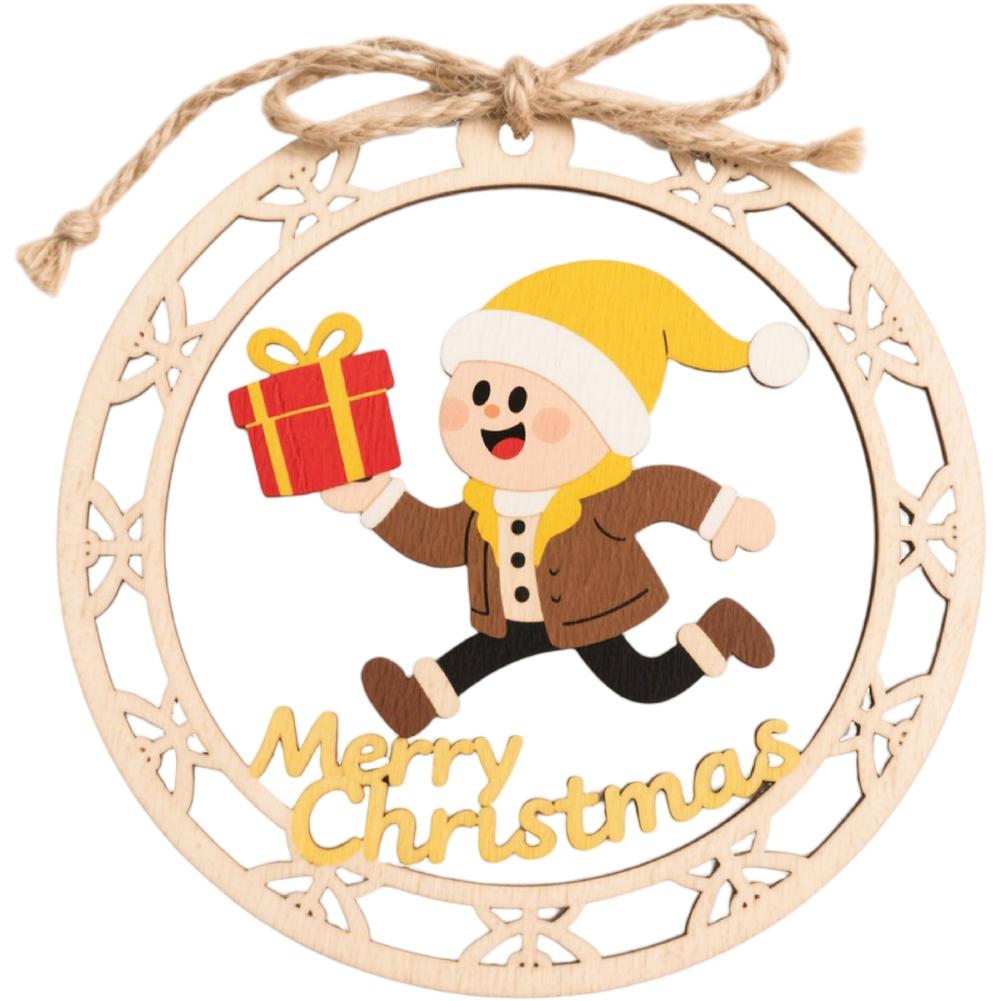 Santa Claus Wooden Hanging Ornament with Rope for Christmas Tree and Holiday Decoration Featuring Classic European Craft
Santa Claus Wooden Hanging Ornament with Rope for Christmas Tree and Holiday Decoration Featuring Classic European Craft