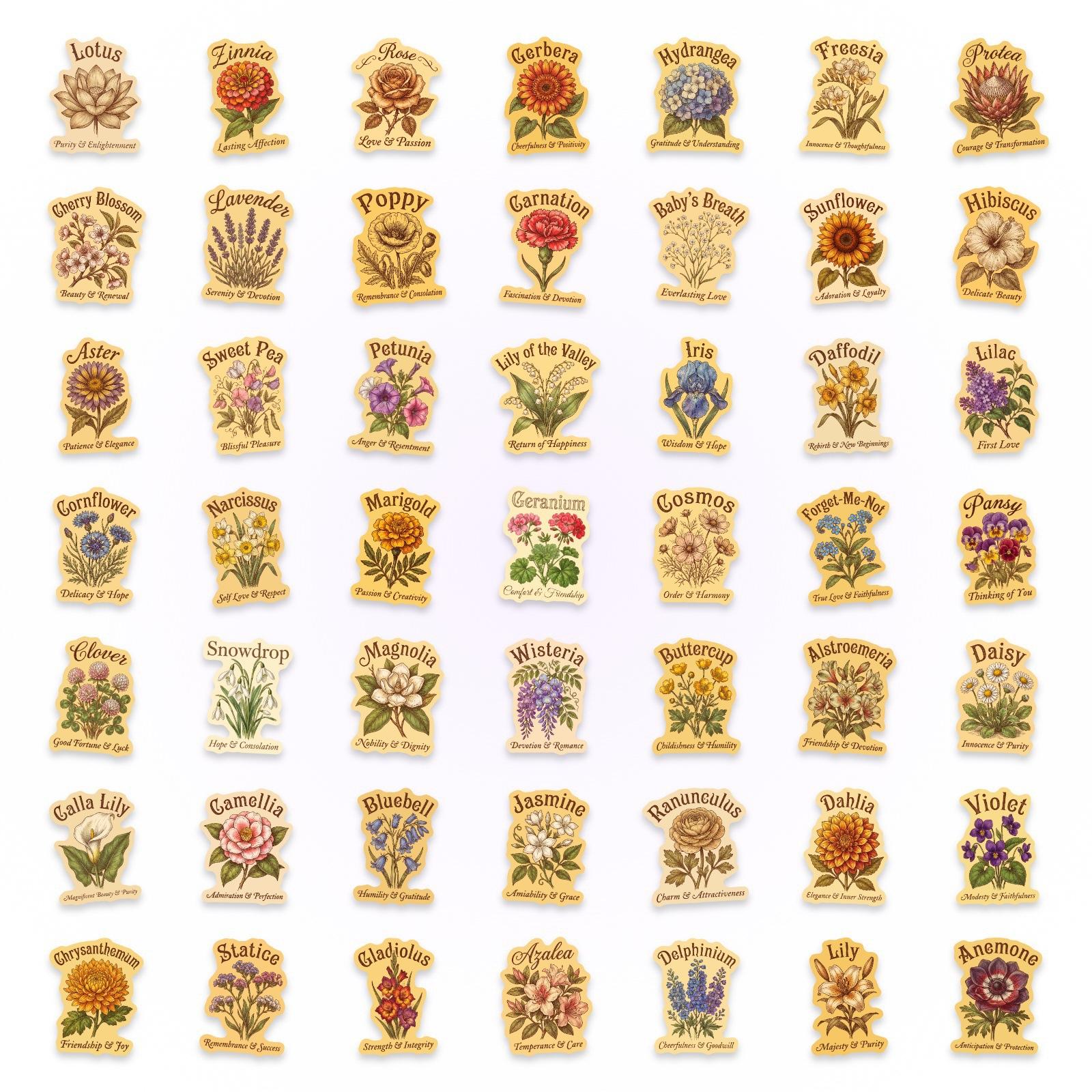 50 Vintage Flower Stickers Diy Handbook Luggage Notebook Waterproof Text Flower Decorative Stickers
50 Vintage Flower Stickers Diy Handbook Luggage Notebook Waterproof Text Flower Decorative Stickers