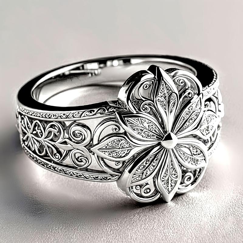 Huitan Gorgeous Women Ring Aesthetic Flower Engraved Design Trendy Accessories for Party Wedding Charming Chic Jewelry Lady Gift 6
Huitan Gorgeous Women Ring Aesthetic Flower Engraved Design Trendy Accessories for Party Wedding Charming Chic Jewelry Lady Gift 6