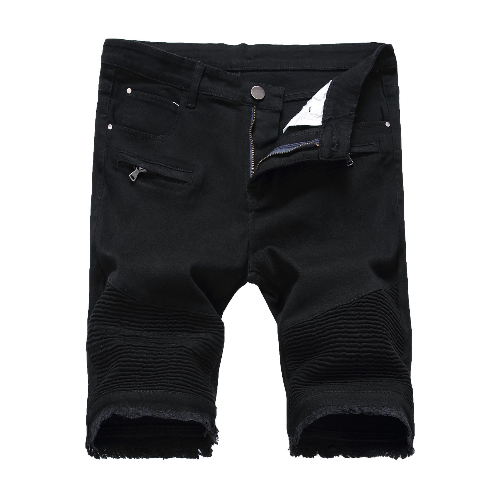 Men s European & American Biker Jeans: Pleated, Ripped, Five-Point Denim Shorts with Stretch, Straight-leg Motorcycle Style. 31
Men s European & American Biker Jeans: Pleated, Ripped, Five-Point Denim Shorts with Stretch, Straight-leg Motorcycle Style. 31