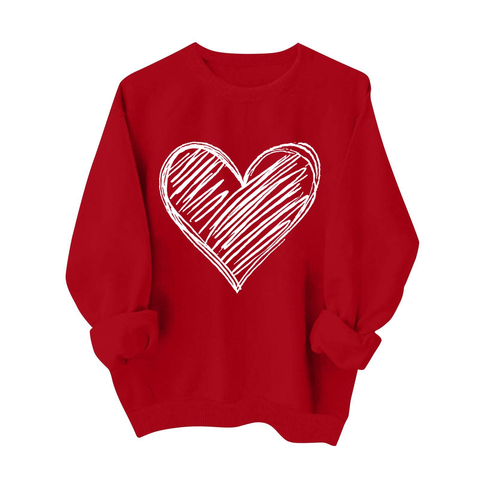 Women s Fashionable Casual Long-Sleeved Valentine s Day Heart Print Pullover Sweatshirt S
Women s Fashionable Casual Long-Sleeved Valentine s Day Heart Print Pullover Sweatshirt S