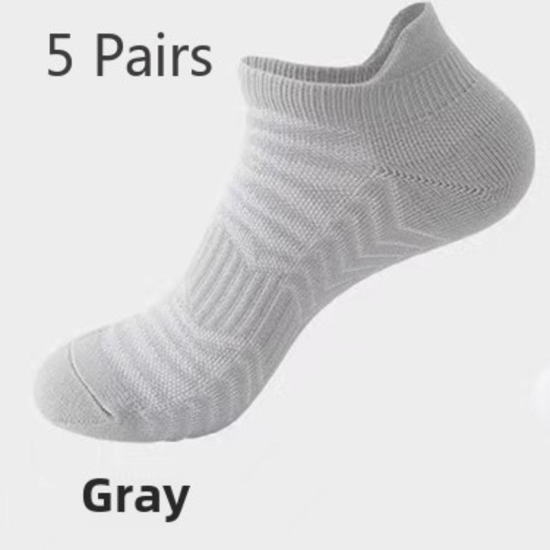 5 пар мужских летних спортивных носков для бадминтона с дезодорантом, коротких цилиндрических, для бега, впитывающих пот, для марафона, быстросохнущих 39-44(5 pairs) серый
5 пар мужских летних спортивных носков для бадминтона с дезодорантом, коротких цилиндрических, для бега, впитывающих пот, для марафона, быстросохнущих 39-44(5 pairs) серый
