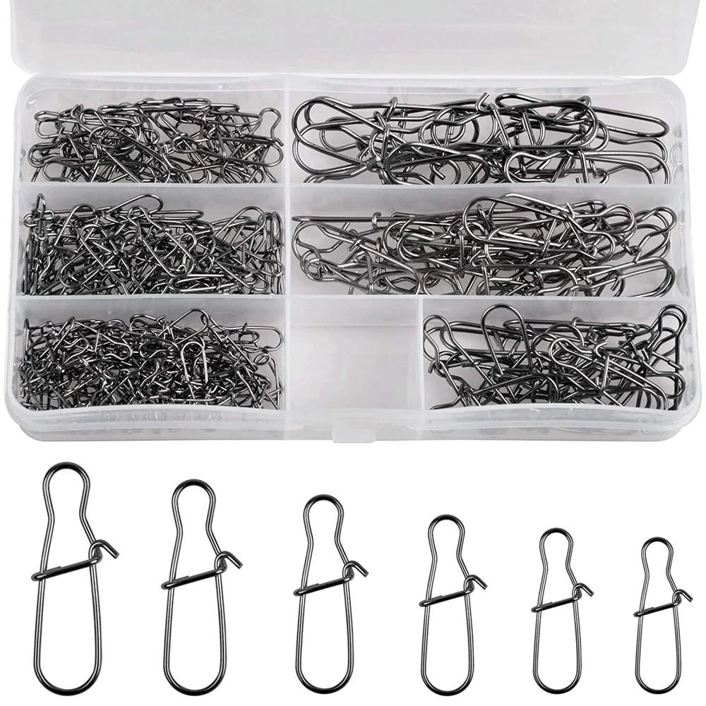 210Pcs Fishing Snaps Clip Duo Lock Snap Swivels Stainless Steel Quick Change Lure Snaps Fishing Clips Swivels Fishing Tackle
210Pcs Fishing Snaps Clip Duo Lock Snap Swivels Stainless Steel Quick Change Lure Snaps Fishing Clips Swivels Fishing Tackle