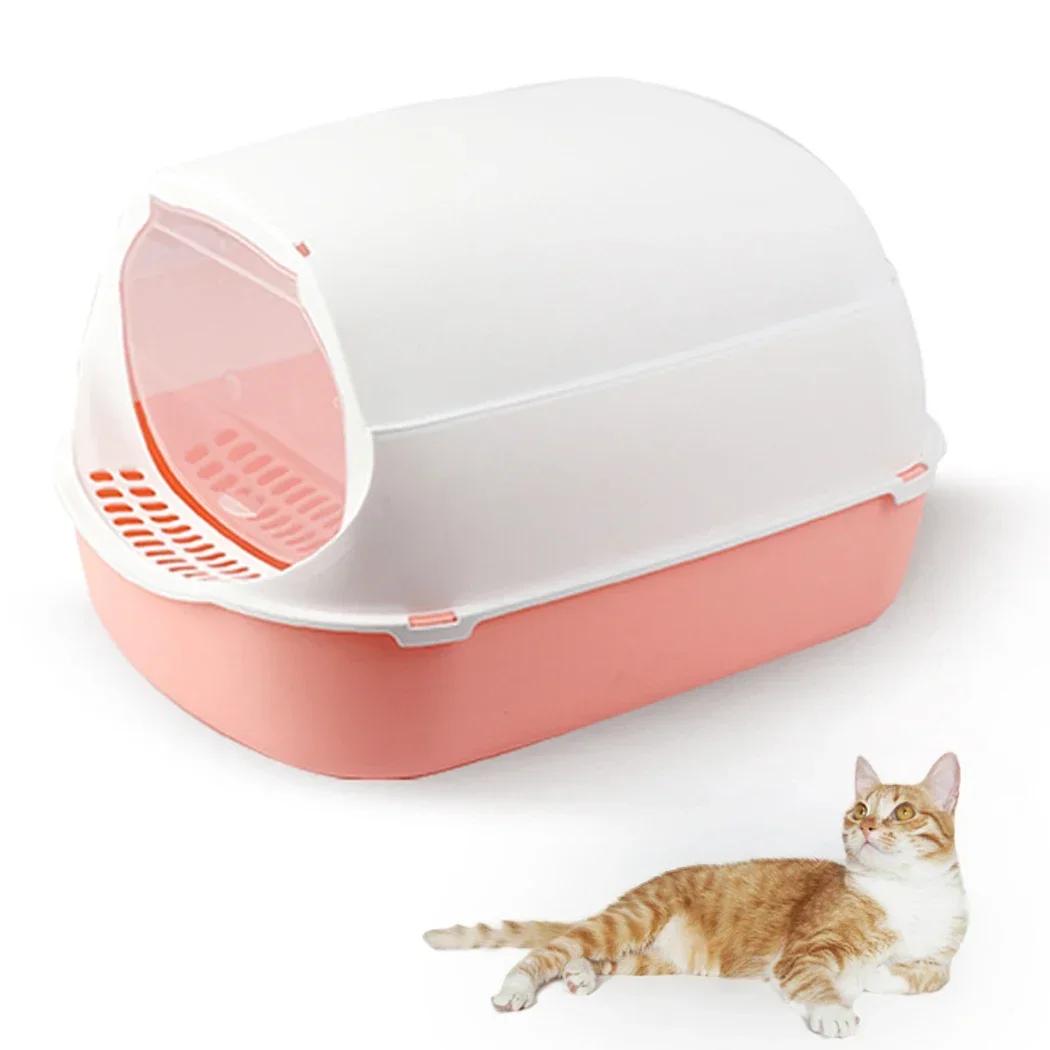 Cat Litter Box, Plastic Hooded High Walls, Kitten Potty Box, Pet Litter Pan, Toilet Accessories рожевий
Cat Litter Box, Plastic Hooded High Walls, Kitten Potty Box, Pet Litter Pan, Toilet Accessories рожевий