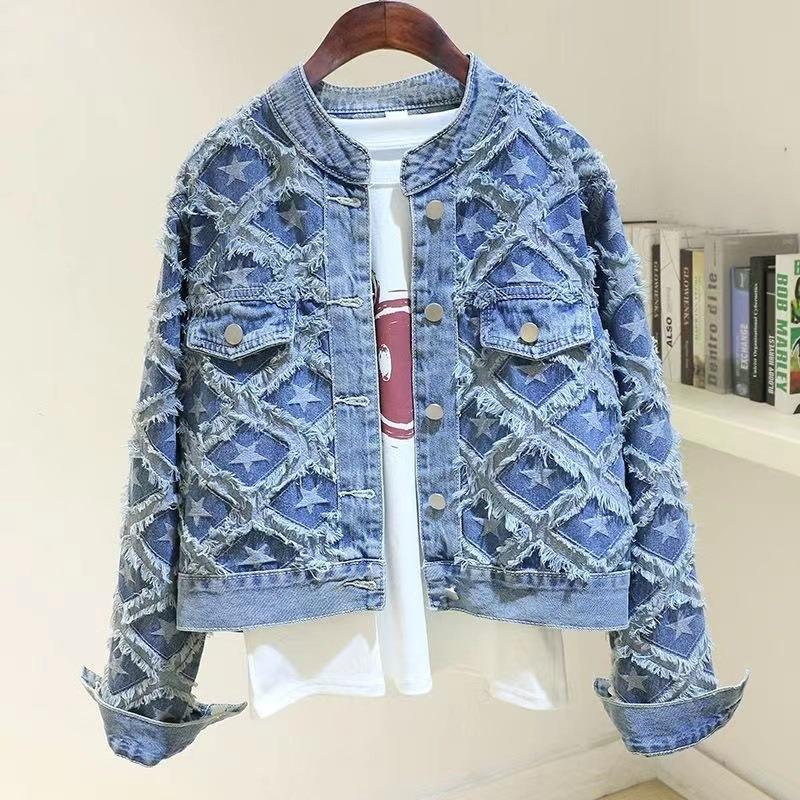 French Heavy Industry Five Pointed Star Denim Jacket Women s Spring Autumn Design Sense Niche Personality Fashion Jacket XS синій
French Heavy Industry Five Pointed Star Denim Jacket Women s Spring Autumn Design Sense Niche Personality Fashion Jacket XS синій
