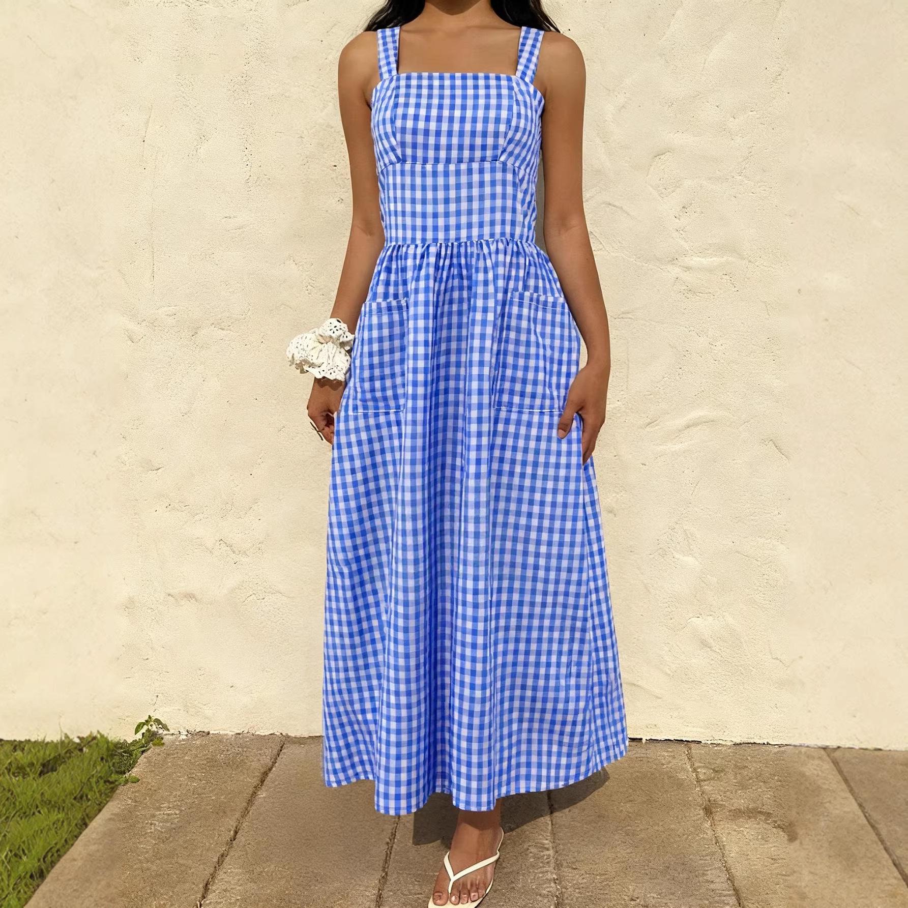 2026 Vintage Plaid Strappy Dress - Artistic, Retro, Spring Collection for Women XL
2026 Vintage Plaid Strappy Dress - Artistic, Retro, Spring Collection for Women XL