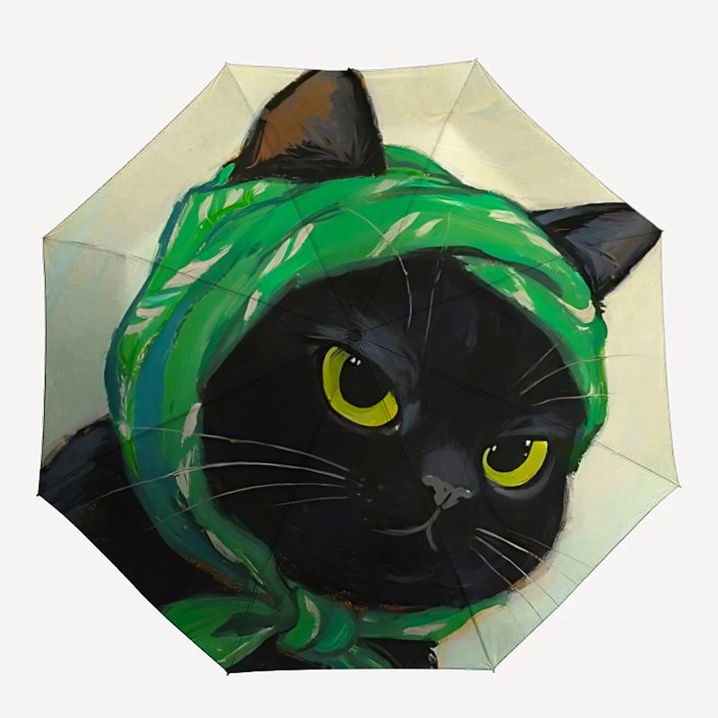1pc Cat Green Automatic Open/close Umbrella, 8-Rib sturdy structure, Portable Travel Umbrella, Parties, Everyday Use, Outdoor Accessory, Art
1pc Cat Green Automatic Open/close Umbrella, 8-Rib sturdy structure, Portable Travel Umbrella, Parties, Everyday Use, Outdoor Accessory, Art