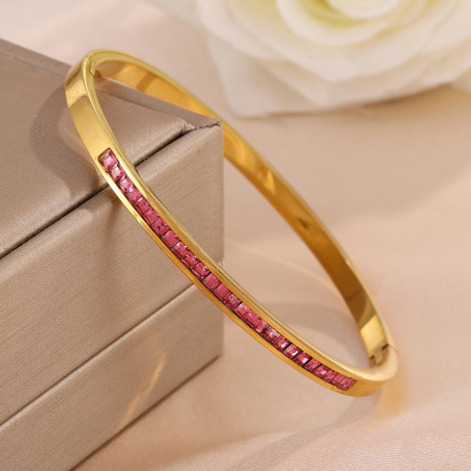ZAKOL 6 Colors Colorful Geometric Zircon Inlaid Stainless Steel Bracelets for Women Men Versatile Fashion Bohemian Zircon розовый
ZAKOL 6 Colors Colorful Geometric Zircon Inlaid Stainless Steel Bracelets for Women Men Versatile Fashion Bohemian Zircon розовый