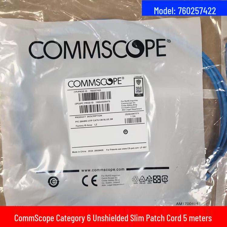 CommScope Cat 6 Unshielded Blue Gigabit Network Patch Cord, 28 AWG, 5m 01
CommScope Cat 6 Unshielded Blue Gigabit Network Patch Cord, 28 AWG, 5m 01