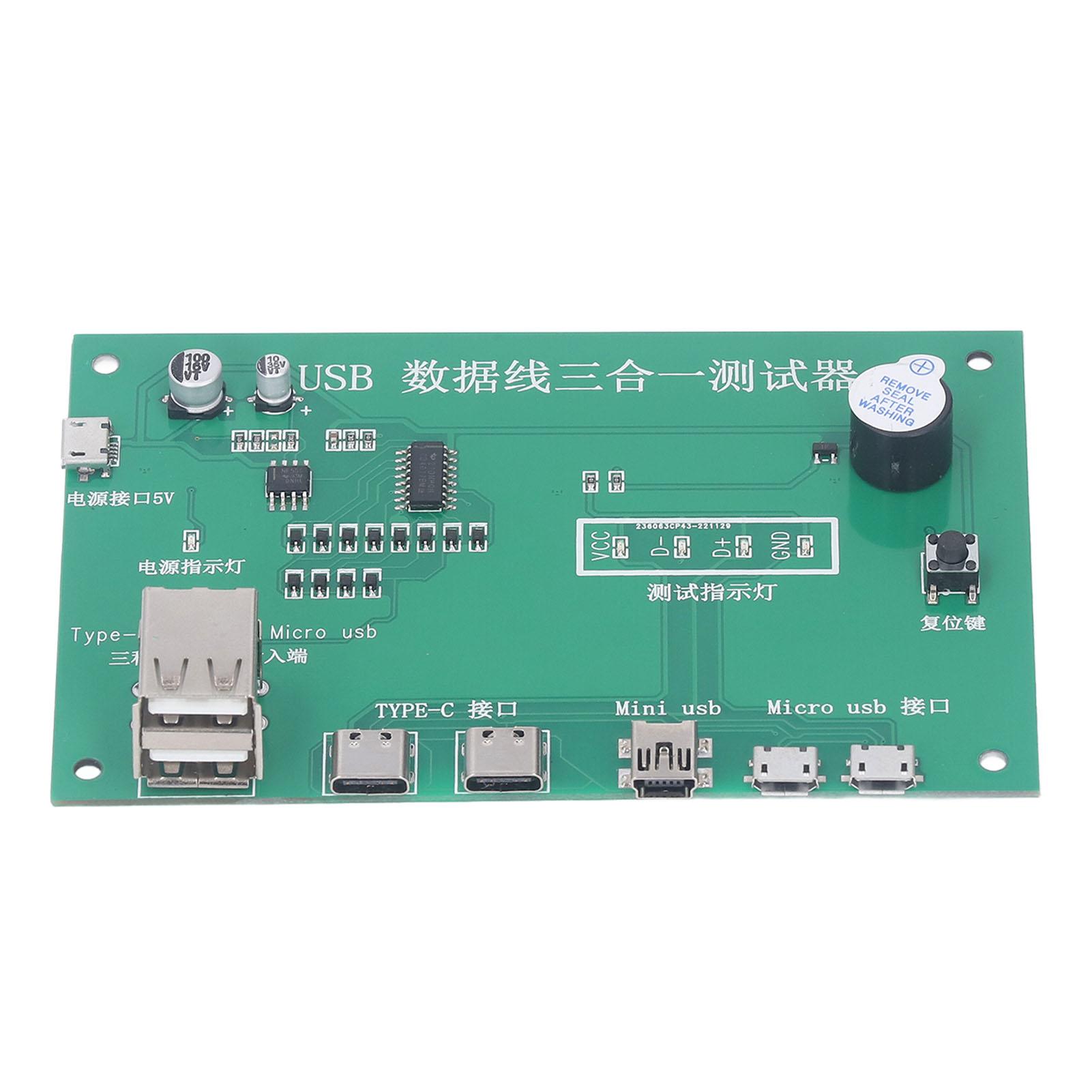 USB Cable Tester 3 in 1 Test Board Short Circuit Open Circuit Testing Module for Maintenance
USB Cable Tester 3 in 1 Test Board Short Circuit Open Circuit Testing Module for Maintenance