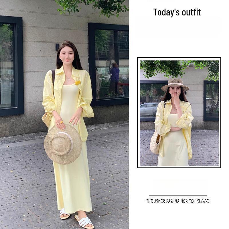 Korean Style Polo Collar Shirt Dress & Long Skirt Set for Women - Summer 2026 Collection XL (110-120 lbs)
Korean Style Polo Collar Shirt Dress & Long Skirt Set for Women - Summer 2026 Collection XL (110-120 lbs)