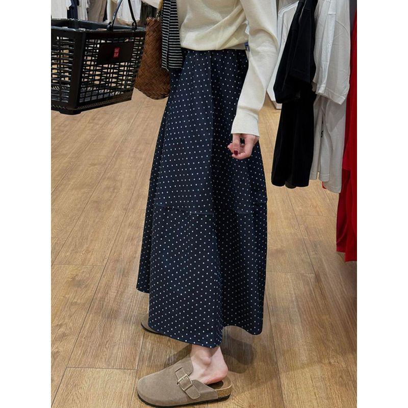 Navy Blue Polka Dot Skirt for Women, New Spring Style for Plus-Size Girls, High-Waisted, Hip-Covering, Slimming, Mid-Length A-Line Skirt Navy Blue L(Suggestion 50-60kg)
Navy Blue Polka Dot Skirt for Women, New Spring Style for Plus-Size Girls, High-Waisted, Hip-Covering, Slimming, Mid-Length A-Line Skirt Navy Blue L(Suggestion 50-60kg)