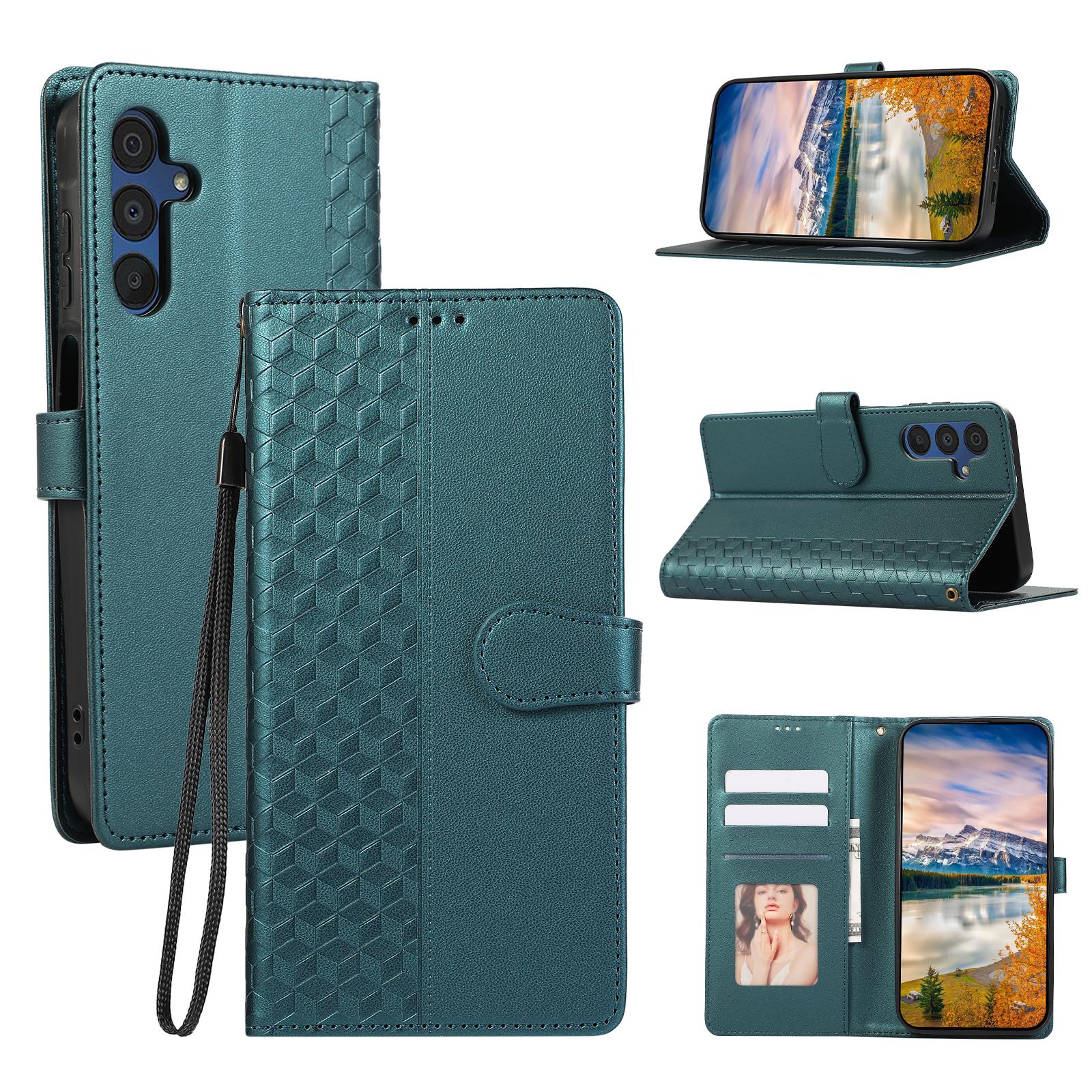 For Samsung Galaxy S25/S24 Case 3D Rhombus Grid Imprinted Wallet Leather Phone Cover with Lanyard Green
For Samsung Galaxy S25/S24 Case 3D Rhombus Grid Imprinted Wallet Leather Phone Cover with Lanyard Green
