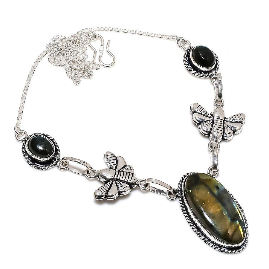 Labradorite Handmade Gemstone 925 Sterling Silver Jewelry Necklace 18 V7y40 чёрный
Labradorite Handmade Gemstone 925 Sterling Silver Jewelry Necklace 18 V7y40 чёрный