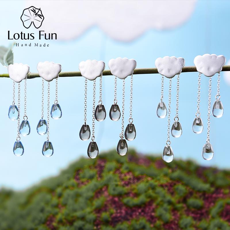 Женские серьги-подвески Lotus Fun с длинными кисточками из стерлингового серебра 925 пробы с этническими облаками Brincos 
Женские серьги-подвески Lotus Fun с длинными кисточками из стерлингового серебра 925 пробы с этническими облаками Brincos