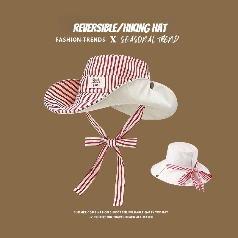1pc Korean Version Ins Retro Striped Big Brim Sun Hats for Women Summer Outdoor Travel Sunscreen Versatile Strap Bucket Hats Adjustable красный
1pc Korean Version Ins Retro Striped Big Brim Sun Hats for Women Summer Outdoor Travel Sunscreen Versatile Strap Bucket Hats Adjustable красный