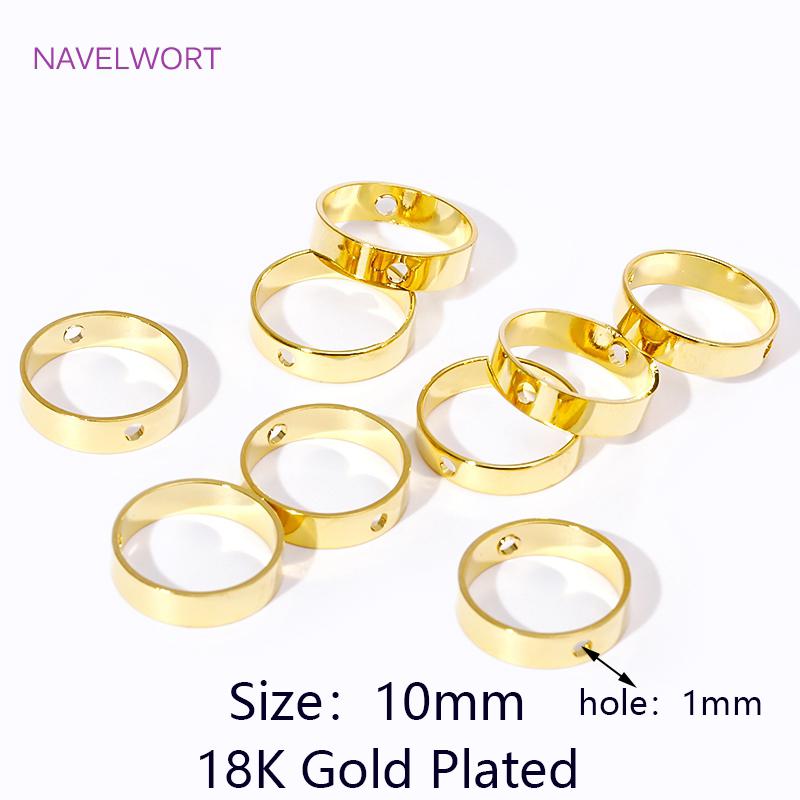 18K Gold Plated Brass Circle Frame Spacer Beads Through Hole Bead Connectors For Bracelet Necklace DIY Jewelry Making Supplies 20 pieces
18K Gold Plated Brass Circle Frame Spacer Beads Through Hole Bead Connectors For Bracelet Necklace DIY Jewelry Making Supplies 20 pieces