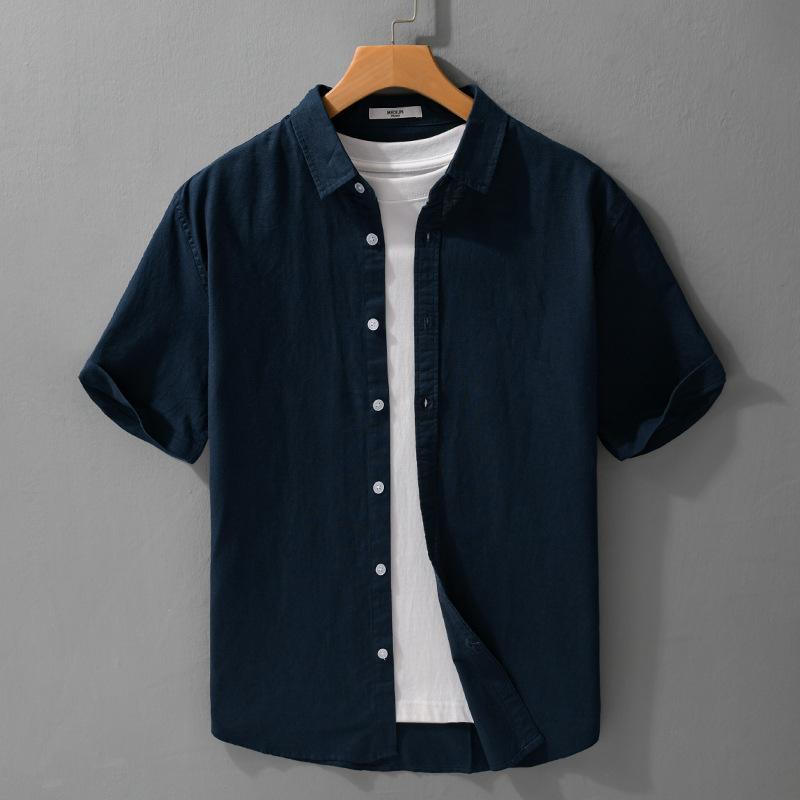 Простой стиль летние топы мужские дышащие хлопок лен мужская рубашка с коротким рукавом однотонная отложной воротник рубашка на пуговицах повседневная одежда 4XL темно-синий
Простой стиль летние топы мужские дышащие хлопок лен мужская рубашка с коротким рукавом однотонная отложной воротник рубашка на пуговицах повседневная одежда 4XL темно-синий