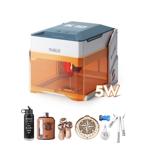 WAINLUX K10 5W Laser Engraver, Compact Enclosed Visual Laser Engraver with 0.01mm High Accuracy, Perfect for DIY Gifts, Leather/Wood Engraving, Japane
WAINLUX K10 5W Laser Engraver, Compact Enclosed Visual Laser Engraver with 0.01mm High Accuracy, Perfect for DIY Gifts, Leather/Wood Engraving, Japane