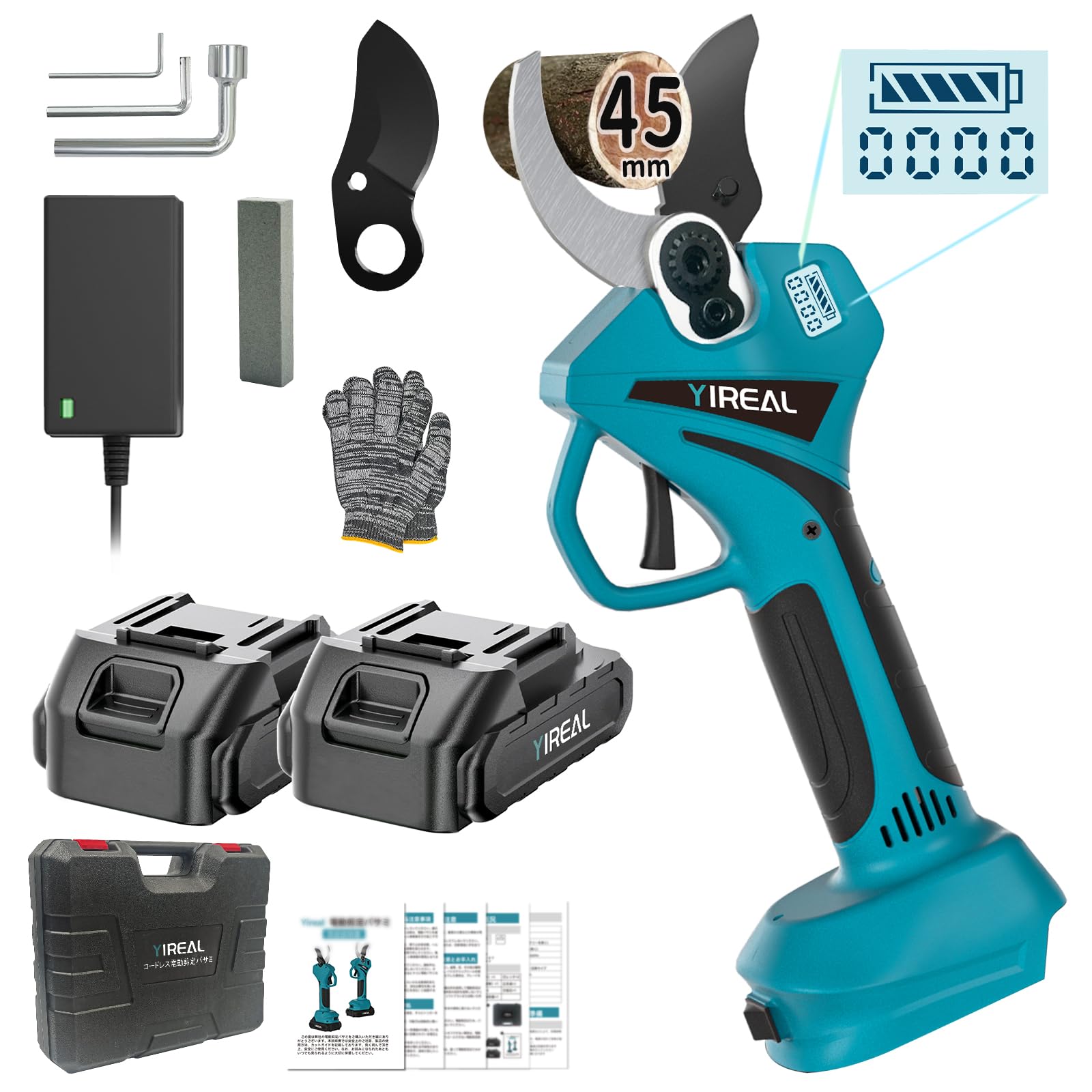 Новые и 18V Аккумуляторные Перезаряжаемые Электрические Секаторы с Углом Открытия 45 мм Makita 18V 4000mAh PSE Дисплей Показывает Количество Срезов и Остаток Заряда
Новые и 18V Аккумуляторные Перезаряжаемые Электрические Секаторы с Углом Открытия 45 мм Makita 18V 4000mAh PSE Дисплей Показывает Количество Срезов и Остаток Заряда