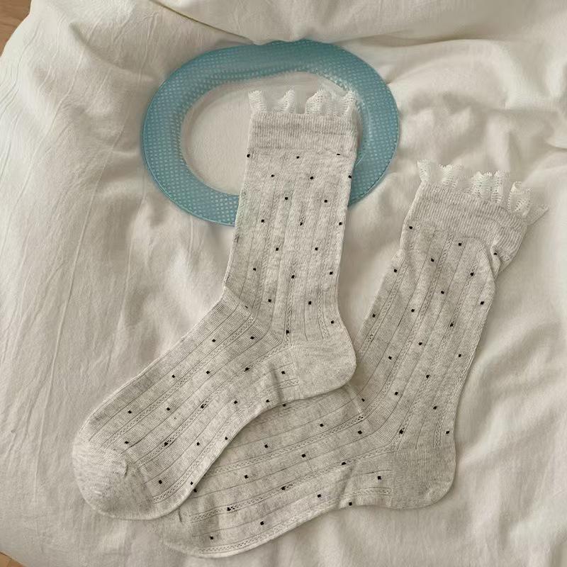 2026 Spring/Summer Miu-Style Ballet Lace-Trim Polka Dot Ruffled Cotton Long Socks One Size светло-серый
2026 Spring/Summer Miu-Style Ballet Lace-Trim Polka Dot Ruffled Cotton Long Socks One Size светло-серый