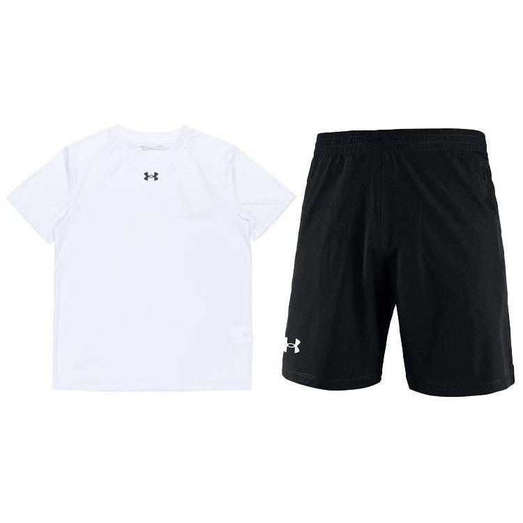 Under Armour Crew Neck Pullover Training Short Sleeve T-Shirt Logo Elastic Zipper Shorts Casual Sports Set Men sets Black 21500513-100+22500214-001 S
Under Armour Crew Neck Pullover Training Short Sleeve T-Shirt Logo Elastic Zipper Shorts Casual Sports Set Men sets Black 21500513-100+22500214-001 S