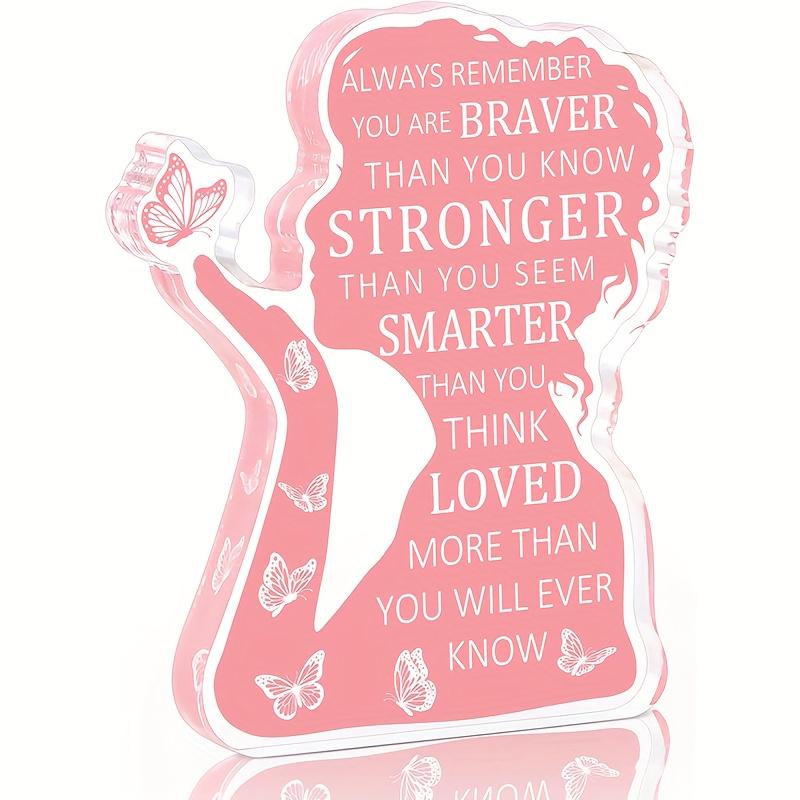 1pc Inspirational Acrylic Desk Decor for Women - Pink Motivational Gift with Empowering Quotes, Butterfly Design & Positive Affirmations 11*13cm
1pc Inspirational Acrylic Desk Decor for Women - Pink Motivational Gift with Empowering Quotes, Butterfly Design & Positive Affirmations 11*13cm