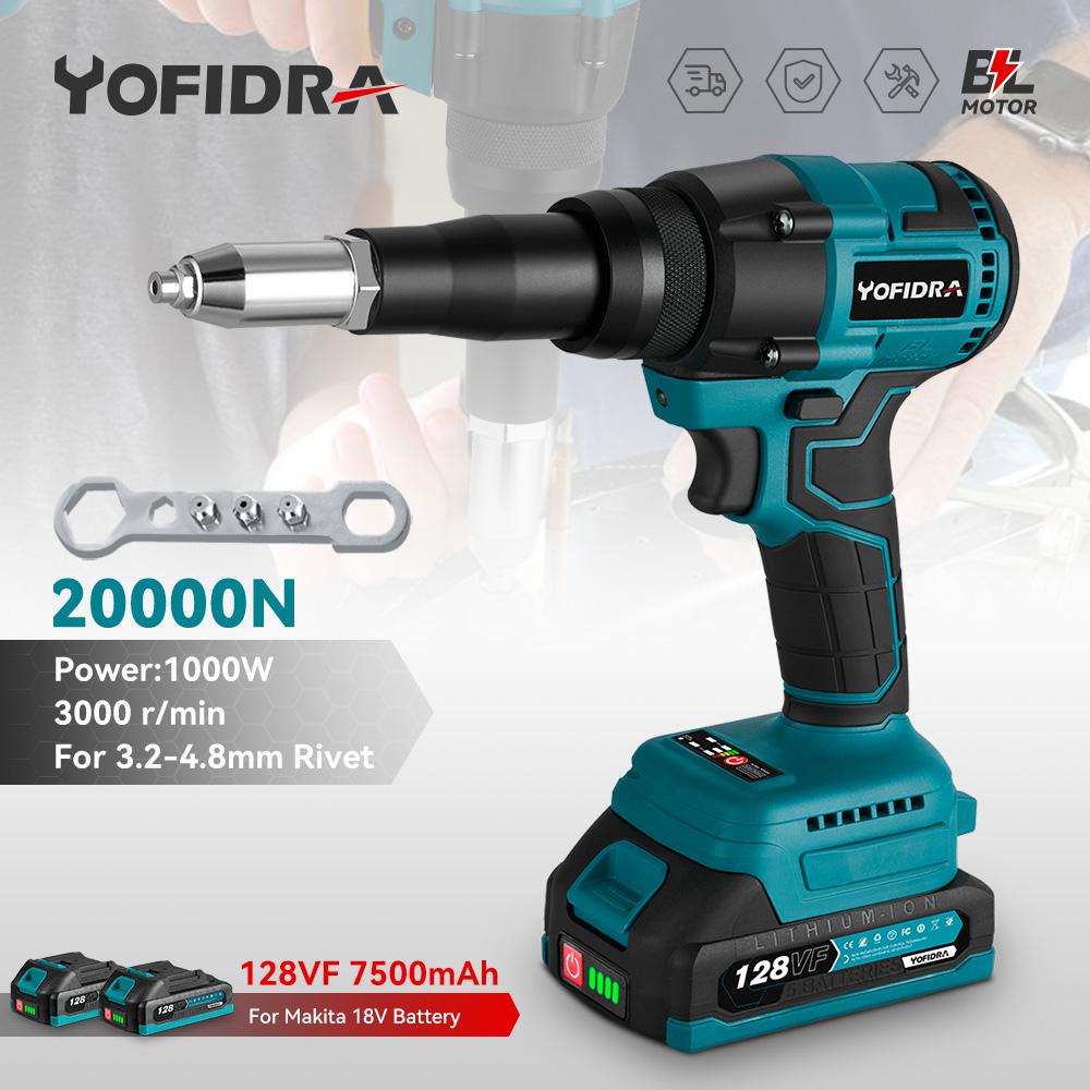 YOFIDRA 1000 Вт 20000N бесщеточный электрический пистолет для заклепок 3,2-4,8 мм беспроводные эффективные заклепки с гайками электроинструменты для батареи Makita 18 В
YOFIDRA 1000 Вт 20000N бесщеточный электрический пистолет для заклепок 3,2-4,8 мм беспроводные эффективные заклепки с гайками электроинструменты для батареи Makita 18 В