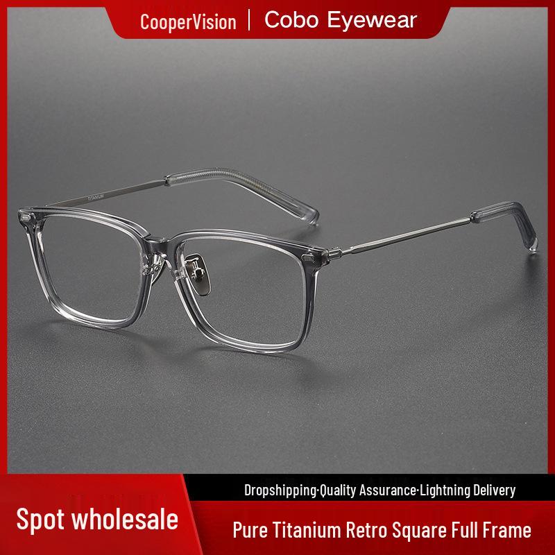 New Glasses 9999: Stylish M85 Retro Square Full-Frame with Pure Titanium and Myopia-Compatible Acetate.
New Glasses 9999: Stylish M85 Retro Square Full-Frame with Pure Titanium and Myopia-Compatible Acetate.