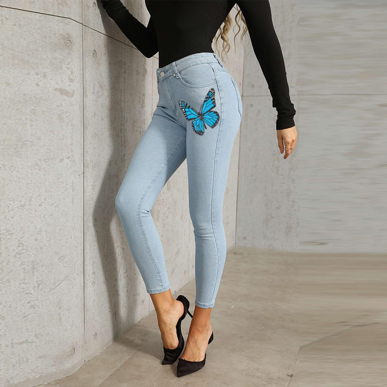 Женские Модные Джинсы Большого Размера С Принтом Бабочек, Карманами, Средней Посадки, Свободного Кроя L
Женские Модные Джинсы Большого Размера С Принтом Бабочек, Карманами, Средней Посадки, Свободного Кроя L