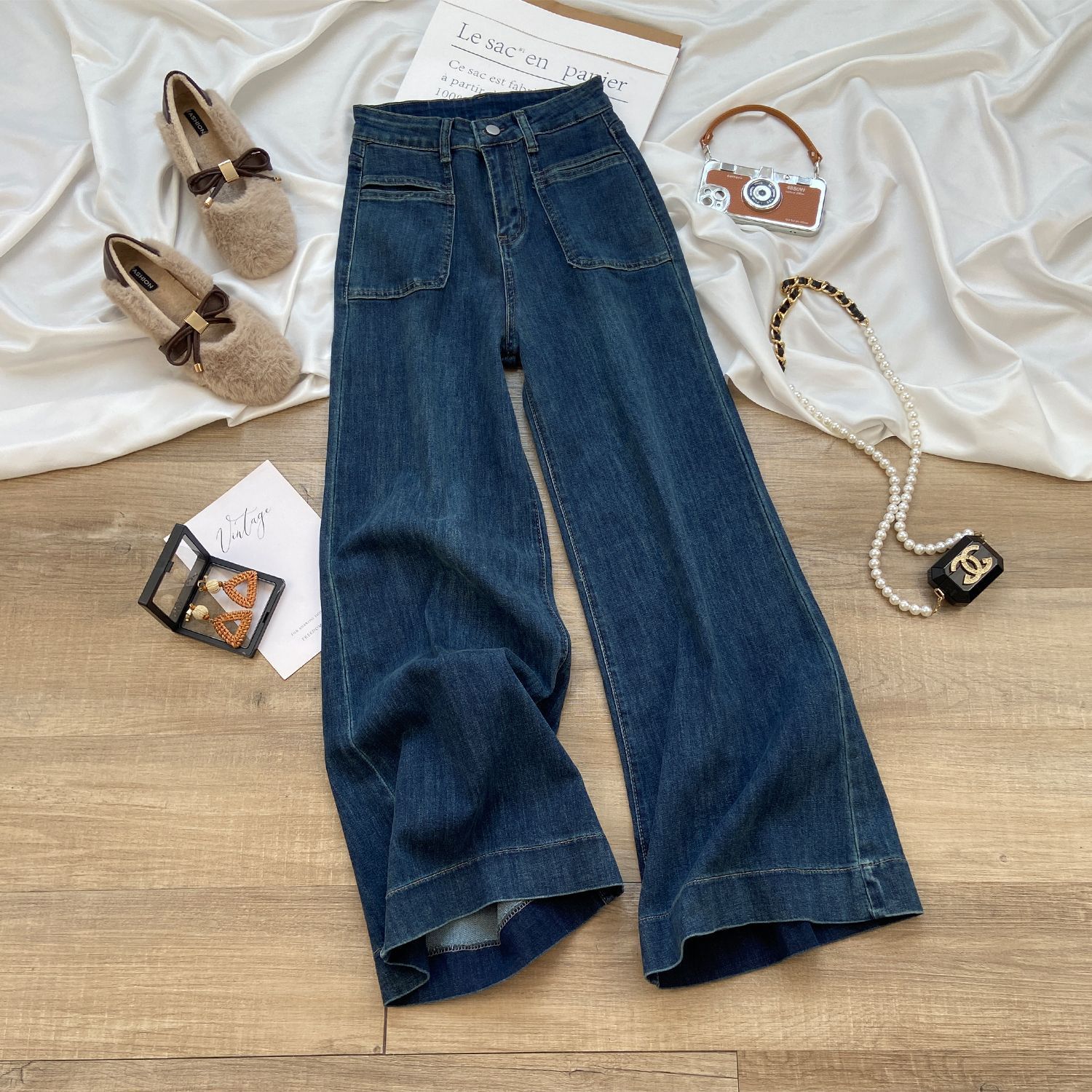 Women s Vintage High-Waisted Bell Bottom Jeans Draped Straight-Leg Slimming Long Pants 2XL
Women s Vintage High-Waisted Bell Bottom Jeans Draped Straight-Leg Slimming Long Pants 2XL