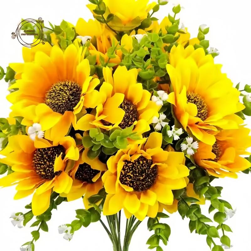 1/2pcs Sunflowers artificial bouquet with stems suitable for home outdoor indoor wedding kitchen table artificial flower decor 1pc жовтий
1/2pcs Sunflowers artificial bouquet with stems suitable for home outdoor indoor wedding kitchen table artificial flower decor 1pc жовтий