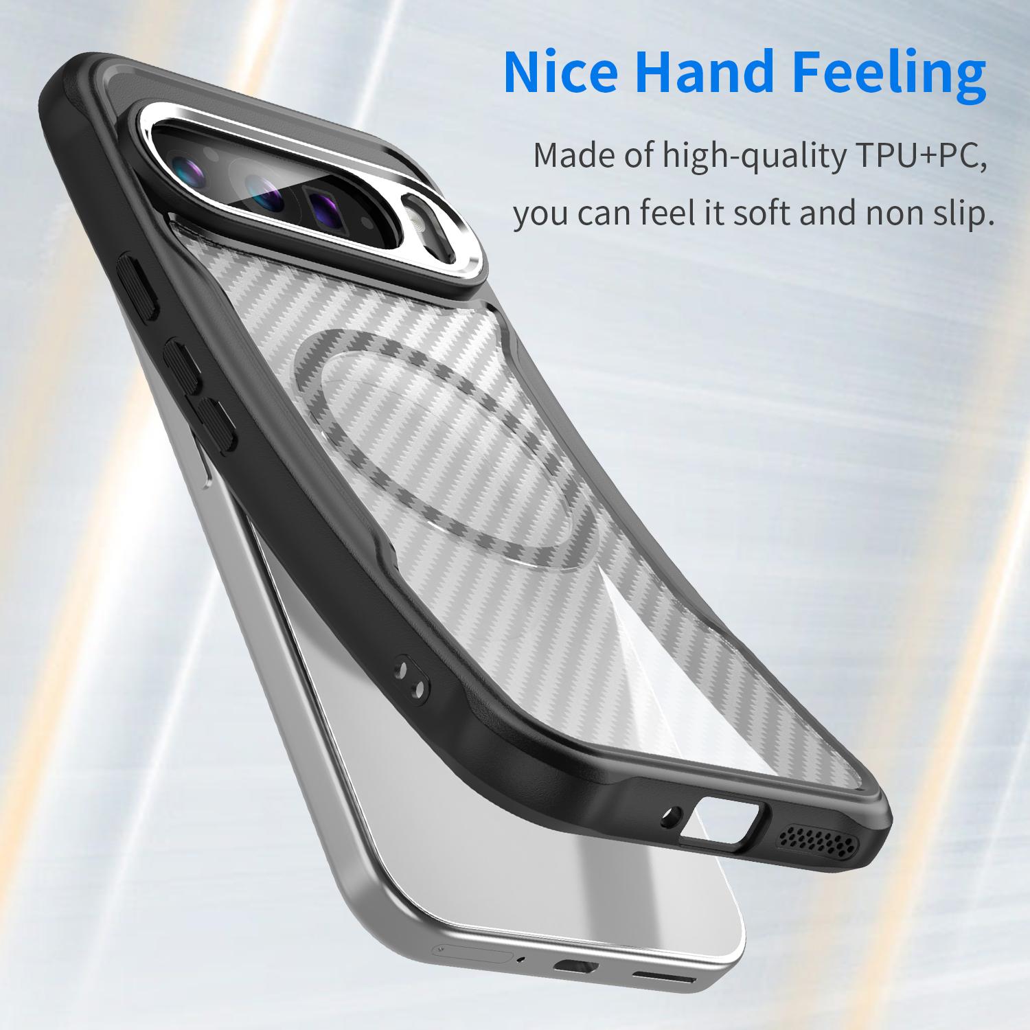 For Google Pixel 9 Pro XL Magnetic Case Carbon Fiber Texture Translucent TPU+PC Phone Cover Purple
For Google Pixel 9 Pro XL Magnetic Case Carbon Fiber Texture Translucent TPU+PC Phone Cover Purple